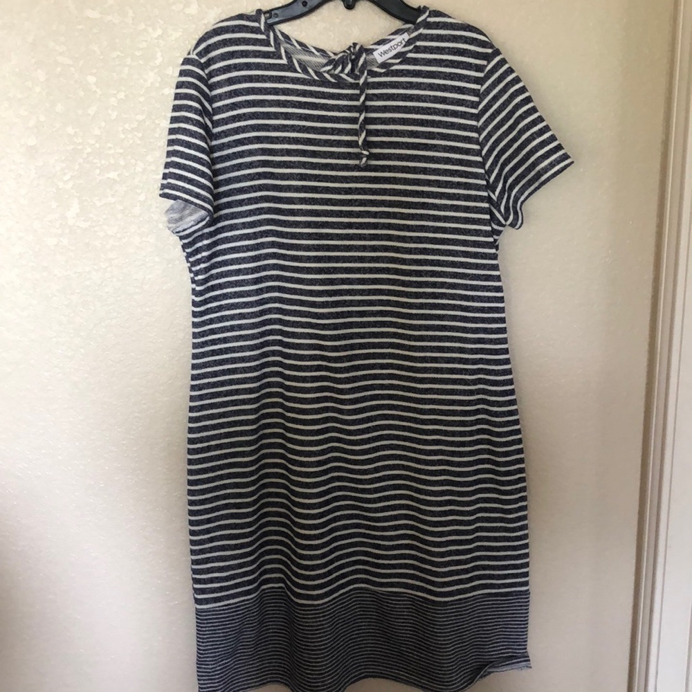 Blue stripped t- shirt dress